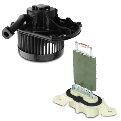 2 Pcs Front HVAC Blower Motor & Resistor Kit