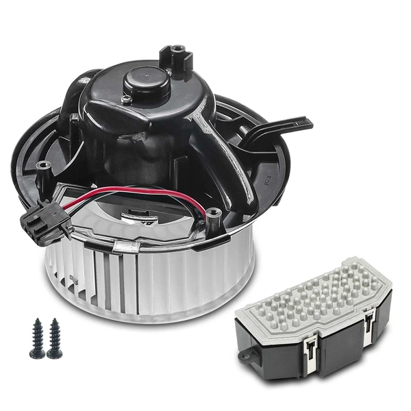 2 Pcs Front HVAC Blower Motor & Resistor Kit for VW Golf Jetta Passat Tiguan Audi A3 09-13