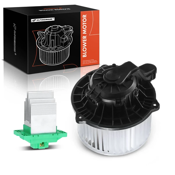 2 Pcs Front HVAC Blower Motor & Resistor Kit for Hyundai Sonata 11-14 Azera Kia Optima