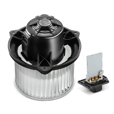 2 Pcs Front HVAC Blower Motor & Resistor Kit