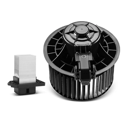 2 Pcs Front HVAC Blower Motor & Resistor Kit