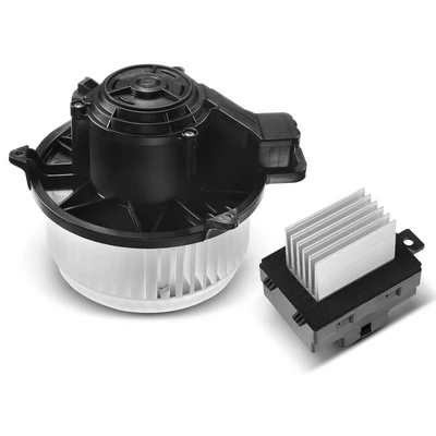 2 Pcs Front HVAC Blower Motor & Resistor Kit