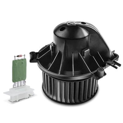 2 Pcs Front HVAC Blower Motor & Resistor Kit