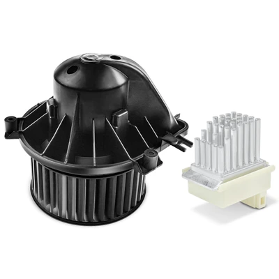 2 Pcs Front HVAC Blower Motor & Resistor Kit