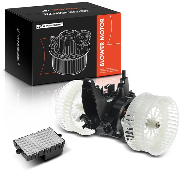 2 Pcs Front HVAC Blower Motor & Resistor Kit for BMW E60 525i 2004-2007 525xi 528i M5