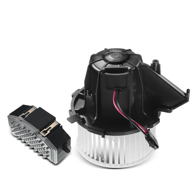 2 Pcs Front HVAC Blower Motor & Resistor Kit