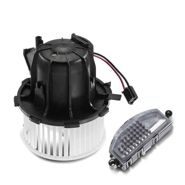2 Pcs Front HVAC Blower Motor & Resistor Kit for Audi A4 13-16 A4 Quattro A5 A5 Quattro Q5 S4