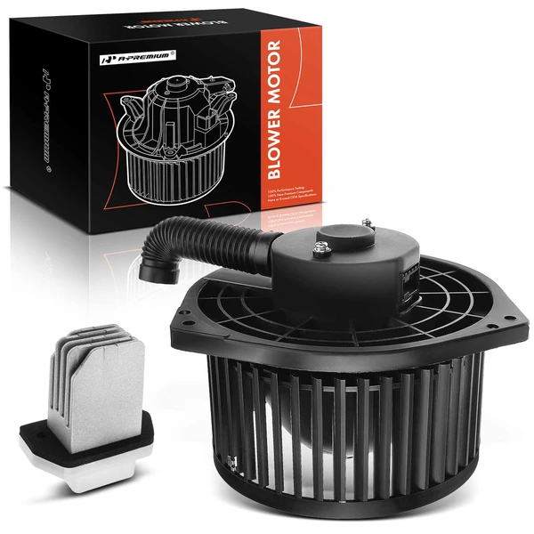 2 Pcs Front HVAC Blower Motor & Resistor Kit for Nissan NV1500 NV2500 2012-2021 Titan XD