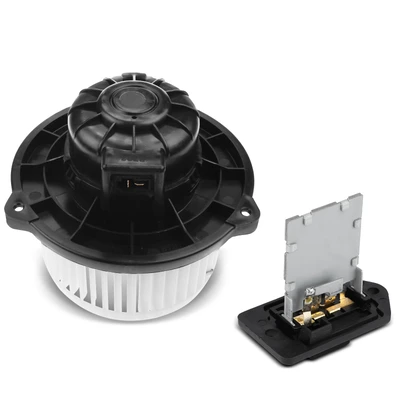 2 Pcs Front HVAC Blower Motor & Resistor Kit
