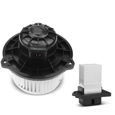 2 Pcs Front HVAC Blower Motor & Resistor Kit