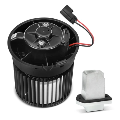 2 Pcs Front HVAC Blower Motor & Resistor Kit