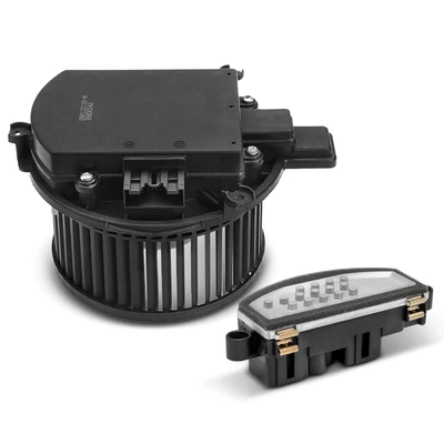 2 Pcs Front HVAC Blower Motor & Resistor Kit