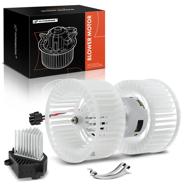 2 Pcs Front HVAC Blower Motor & Resistor Kit for BMW E46 323Ci 323i 325Ci 325i E83 X3