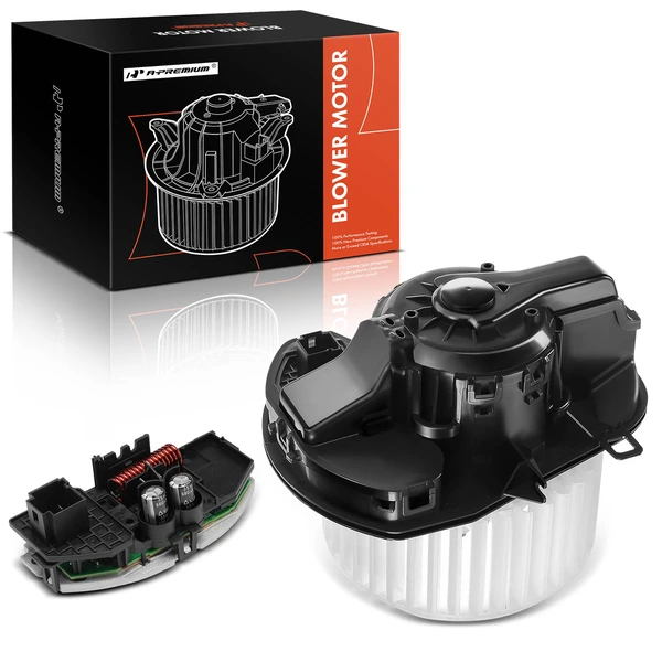 2 Pcs Front HVAC Blower Motor & Resistor Kit for VW Touareg 11-17 Porsche Cayenne