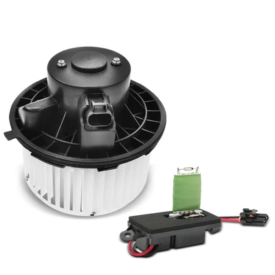 2 Pcs Front HVAC Blower Motor & Resistor Kit