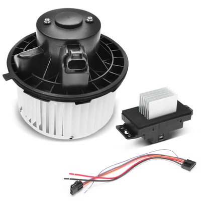 2 Pcs Front HVAC Blower Motor & Resistor Kit