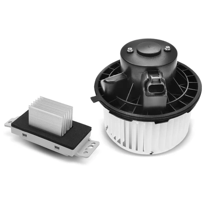 2 Pcs Front HVAC Blower Motor & Resistor Kit
