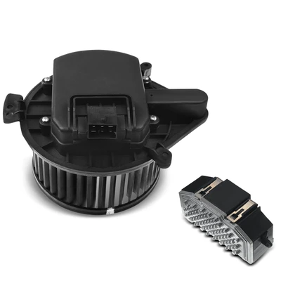 2 Pcs Front HVAC Blower Motor & Resistor Kit