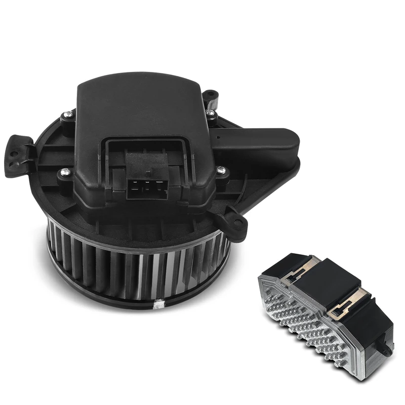 2 Pcs Front HVAC Blower Motor & Resistor Kit for Audi S4 2009