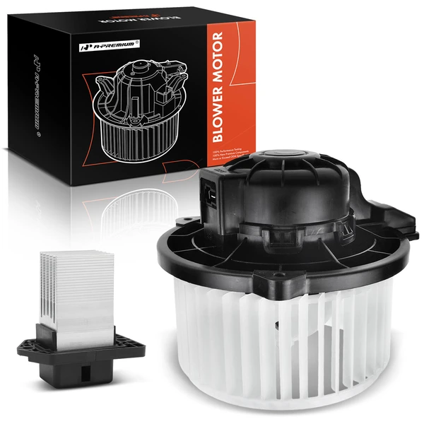 2 Pcs Front HVAC Blower Motor & Resistor Kit for Hyundai Tucson 10-11 Kia Borrego Sportage