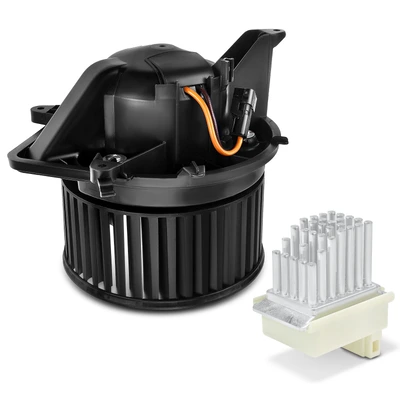2 Pcs Front HVAC Blower Motor & Resistor Kit