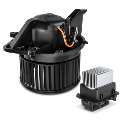 2 Pcs Front HVAC Blower Motor & Resistor Kit