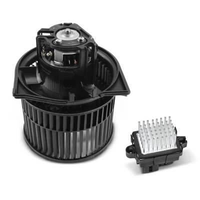 2 Pcs Front HVAC Blower Motor & Resistor Kit