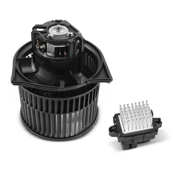 2 Pcs Front HVAC Blower Motor & Resistor Kit for Saab 9-5 2009 L4 2.3L