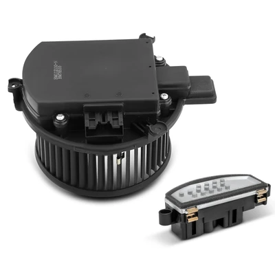 2 Pcs Front HVAC Blower Motor & Resistor Kit