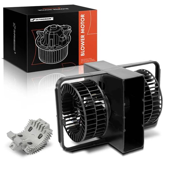 2 Pcs Front HVAC Blower Motor & Resistor Kit for BMW E38 740i 740iL 750iL 1995-2001