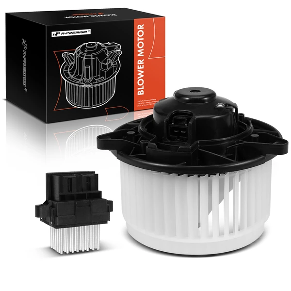 2 Pcs Front HVAC Blower Motor & Resistor Kit for Cadillac SRX 2010-2016 AWD FWD