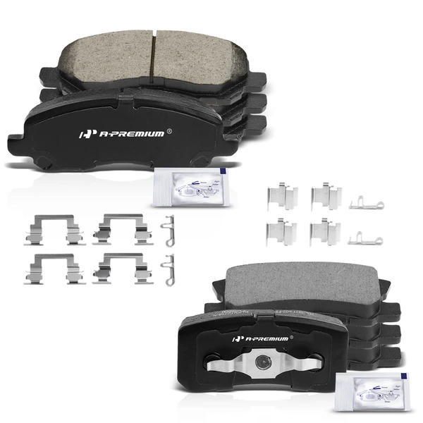 8 Pcs Front & Rear Ceramic Brake Pads for Chrysler 200 Dodge Avenger Jeep Mitsubishi