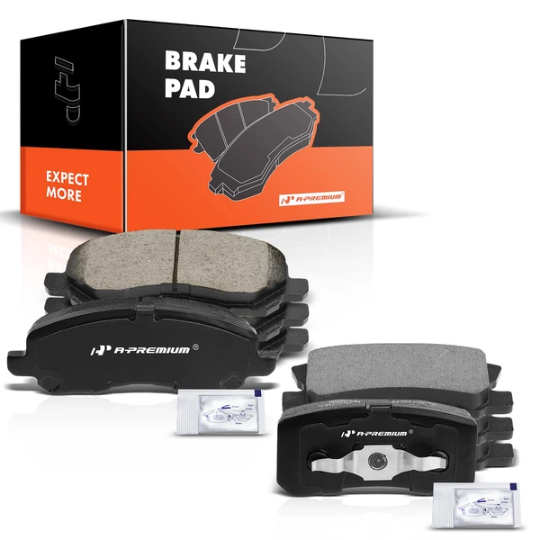 8 Pcs Front & Rear Ceramic Brake Pads for Chrysler 200 Dodge Avenger Jeep Mitsubishi