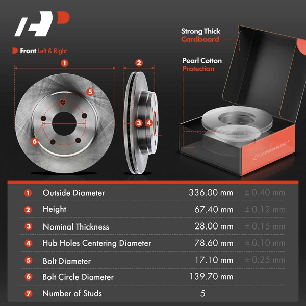 8 Pcs Front Disc Brake Rotors & Ceramic Brake Pads & Brake Calipers for Dodge Ram 1500 02-05 Durango