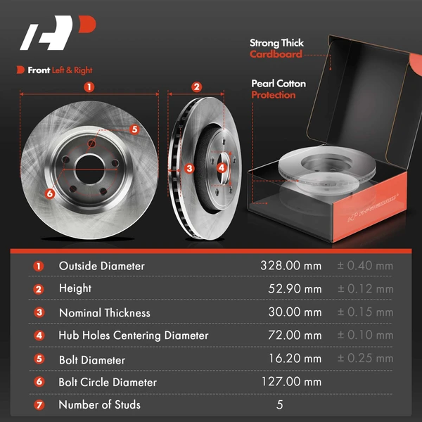 8 Pcs Front Disc Brake Rotors & Ceramic Brake Pads & Brake Calipers for Jeep Grand Cherokee 05-10