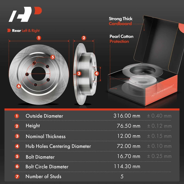 8 Pcs Rear Disc Brake Rotors & Ceramic Brake Pads & Brake Calipers for Dodge Nitro 2007-2011 Jeep