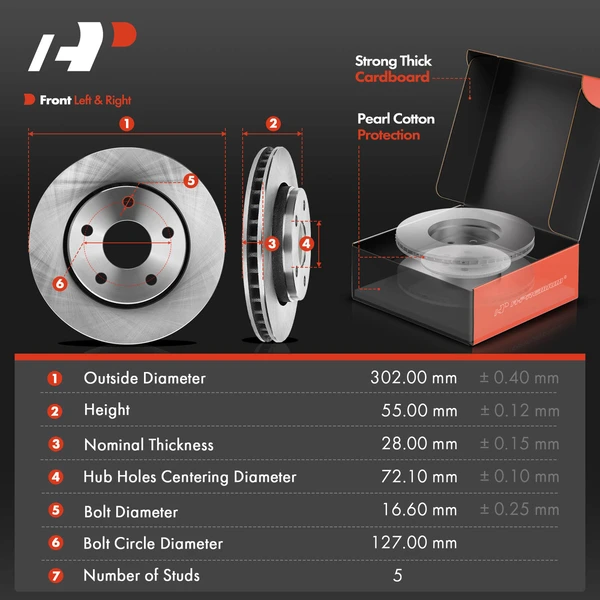 8 Pcs Front Disc Brake Rotors & Ceramic Brake Pads & Brake Calipers for Jeep Wrangler 2007-2012