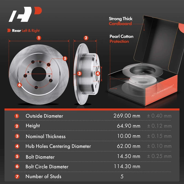 8 Pcs Rear Disc Brake Rotors & Ceramic Brake Pads & Brake Calipers for Toyota Camry Lexus 00-01