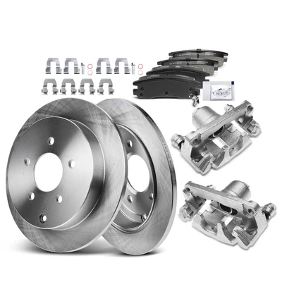 8 Pcs Rear Disc Brake Rotors & Ceramic Brake Pads & Brake Calipers