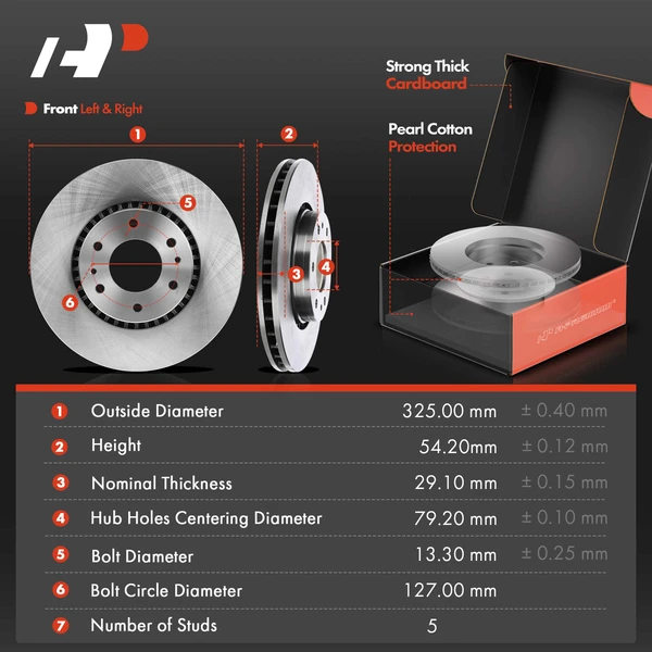 8 Pcs Front Disc Brake Rotors & Ceramic Brake Pads & Hub Bearings for Chevy GMC Envoy Buick Rainier