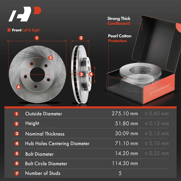 16 Pcs Front & Rear Disc Brake Rotors & Ceramic Brake Pads & Hub Bearings for Buick Rendezvous