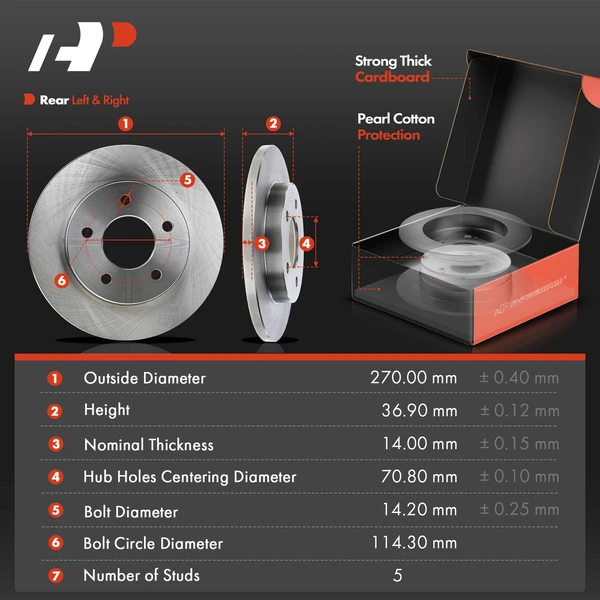 8 Pcs Rear Disc Brake Rotors & Ceramic Brake Pads & Brake Calipers for Buick Allure 05-08 Chevrolet