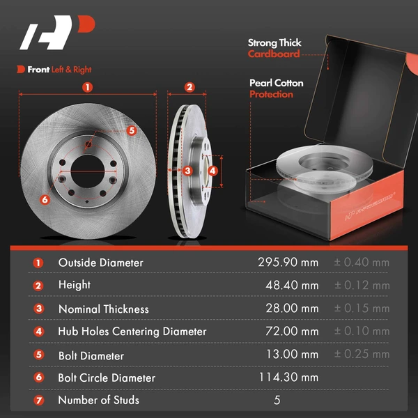 16 Pcs Front & Rear Disc Brake Rotors & Ceramic Brake Pads & Brake Calipers for Mazda CX-7 07-12