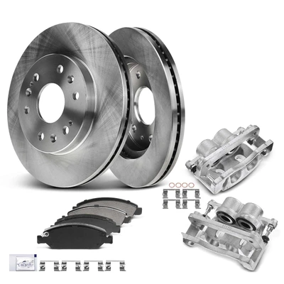 8 Pcs Front Disc Brake Rotors & Ceramic Brake Pads & Brake Calipers