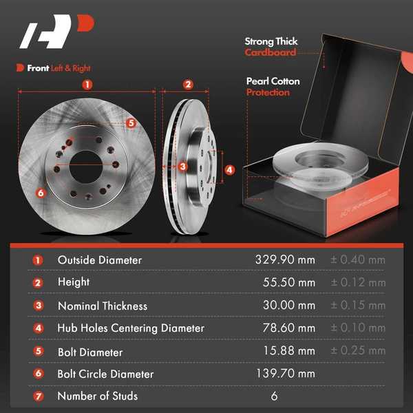 8 Pcs Front Disc Brake Rotor & Pads + Hub Bearing for Chevy Suburban GMC Sierra