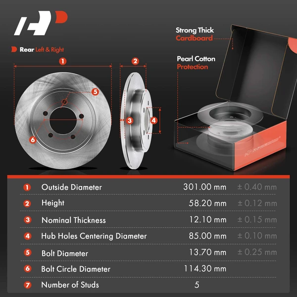 8 Pcs Rear Disc Brake Rotors & Ceramic Brake Pads & Brake Calipers for Ford Explorer Mercury 02-05