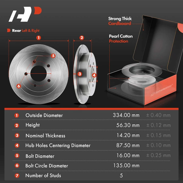 8 Pcs Rear Disc Brake Rotors & Ceramic Brake Pads & Brake Calipers for Ford F-150 00-03 Expedition