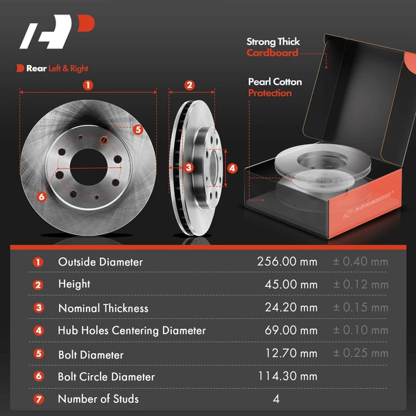 8 Pcs Front Disc Brake Rotors & Ceramic Brake Pads & Brake Calipers for Hyundai Elantra 02-05