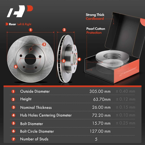 8 Pcs Front Disc Brake Rotors & Ceramic Brake Pads & Hub Bearings for Jeep Grand Cherokee 99-04