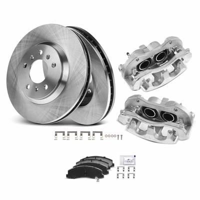 8 Pcs Front Disc Brake Rotors & Ceramic Brake Pads & Brake Calipers
